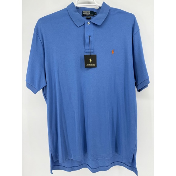Polo Ralph Lauren Other - New Mens Polo Ralph Lauren XL Blue Short Sleeve Orange Pony Logo See Pics
